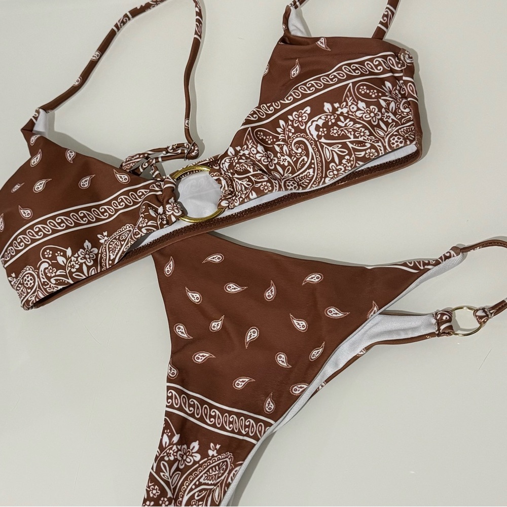 Brown bandana bikini